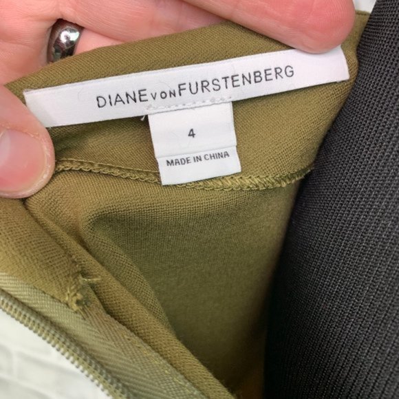 Diane Von Furstenberg Mod Color Block 70s Style Stretch Mini Skirt - Picture 2 of 9